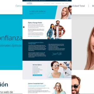 Página web para Óptica Change Visión