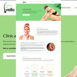 Página Web para Clínica del Vello
